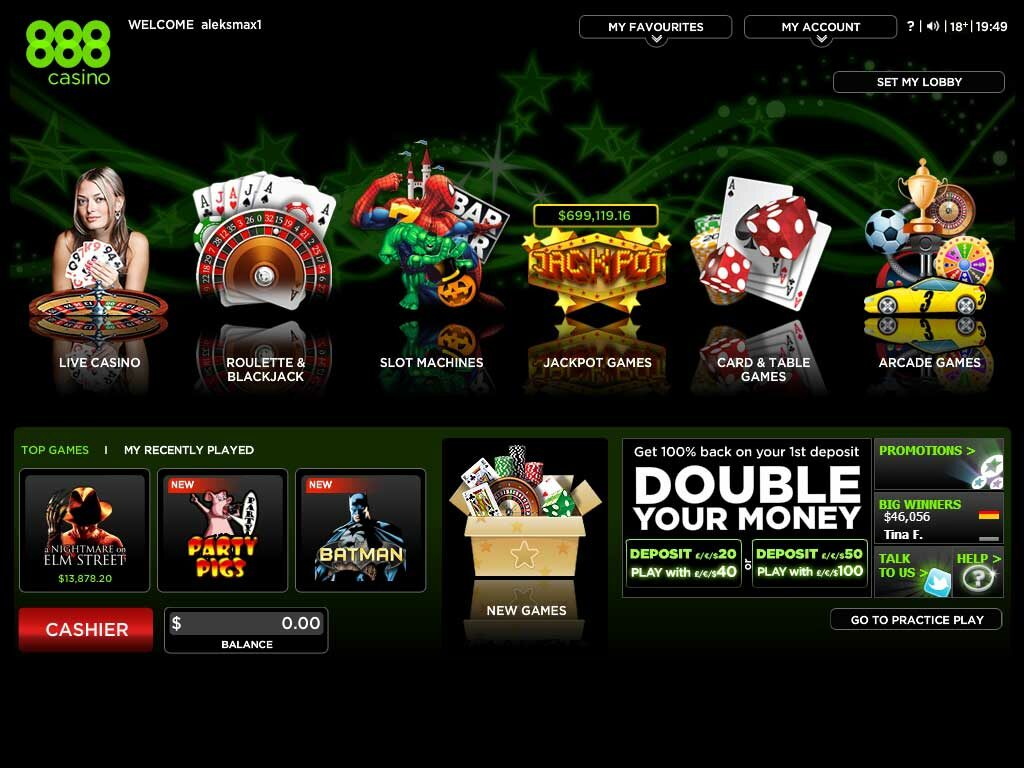 888 casino бонусы
